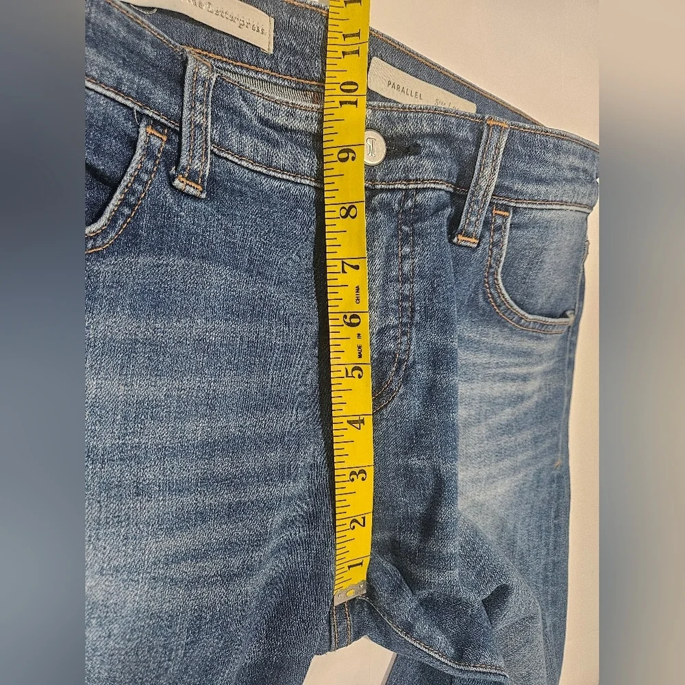 Pilcro By Anthropologie- Women's 31 Blue Straight Leg Jeans Letter Press - Picture 6 of 11